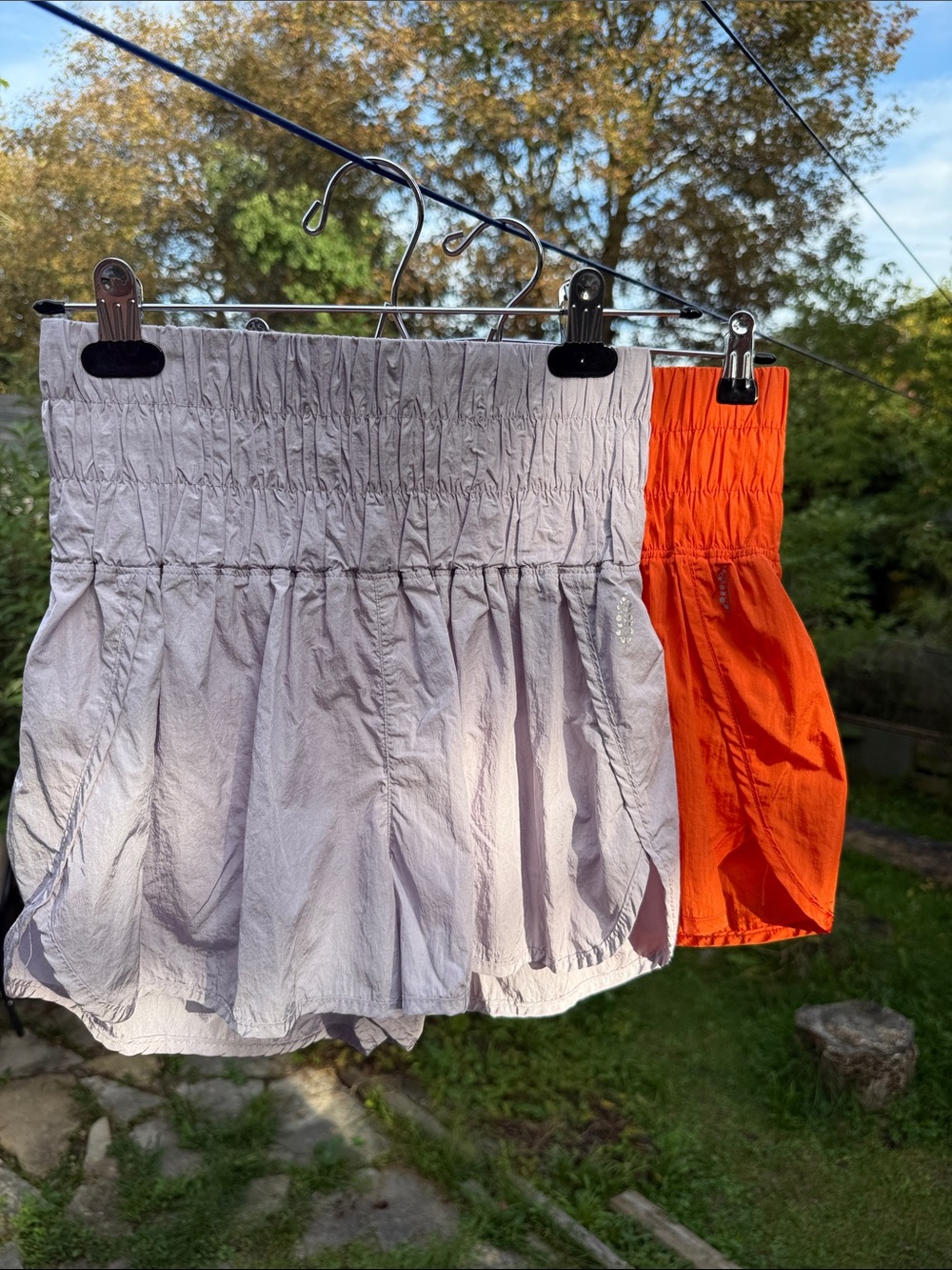 Two pairs FP Movement The Way Home Shorts - Lilac and Orange size M EUC
